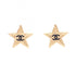 CC Logo Star Earrings Gold-Tone Metal Gold-Tone Metal