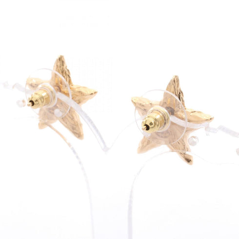 CC Logo Star Earrings Gold-Tone Metal Gold-Tone Metal