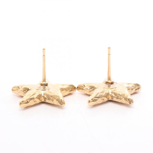 CC Logo Star Earrings Gold-Tone Metal Gold-Tone Metal