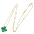 Vintage Alhambra Pendant Necklace 18K Yellow Gold and Malachite