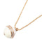 Pendant Necklace 18K Rose Gold with Chalcedony and Diamond
