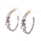CC Logo Hoop Star Earrings Silver-Tone Metal Silver-Tone Metal