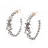 CC Logo Hoop Star Earrings Silver-Tone Metal Silver-Tone Metal