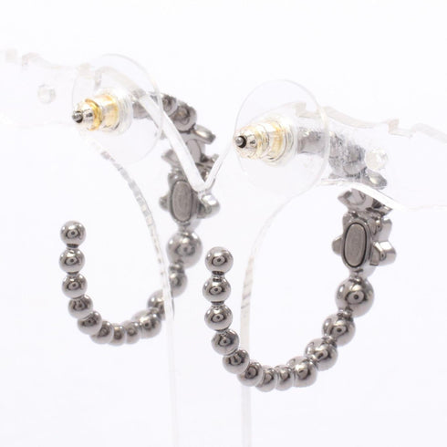 CC Logo Hoop Star Earrings Silver-Tone Metal Silver-Tone Metal