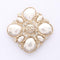 CC Logo Brooch Gold-Tone Metal