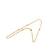 CD Long Pendant Necklace Gold Plated