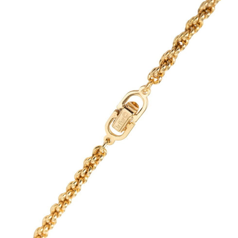 CD Long Pendant Necklace Gold Plated