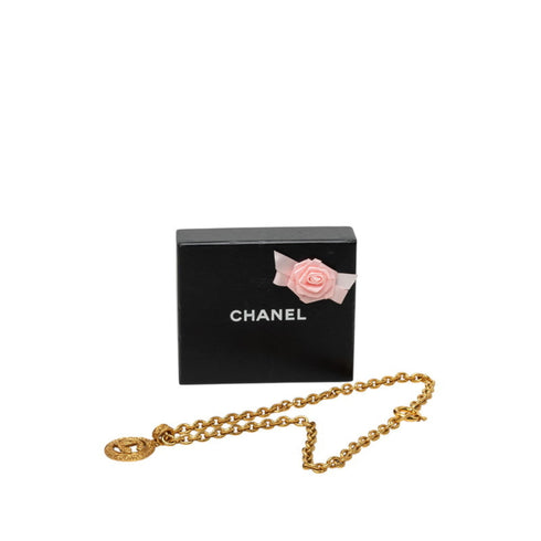 CC Logo Chain Pendant Necklace Metal