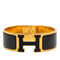 Clic Clac H Bracelet Black Plated Enamel and Gold