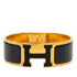 Clic Clac H Bracelet Black Plated Enamel and Gold