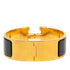 Clic Clac H Bracelet Black Plated Enamel and Gold