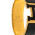 Clic Clac H Bracelet Black Plated Enamel and Gold