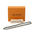 Monogram Collier Pendant Necklace Silver Metal