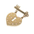 CC Logo Key Brooch Gold-Tone Metal