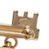 CC Logo Key Brooch Gold-Tone Metal