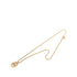 Circle Chain Pendant Necklace Gold Rhinestone