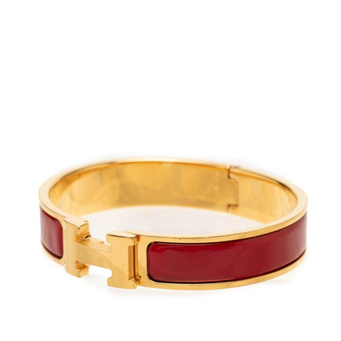 Click H PM Bracelet Enamel Gold and Red