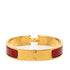 Click H PM Bracelet Enamel Gold and Red