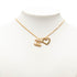 CC Logo Chain Heart Pendant Necklace Metal