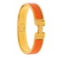 Click H Bracelet Gold Orange Enamel