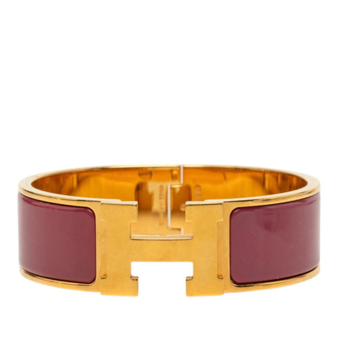 Clic Clac H Bracelet Enamel and Gold Mini