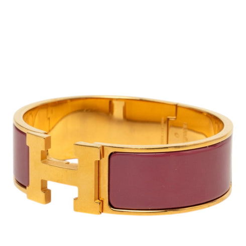 Clic Clac H Bracelet Enamel and Gold Mini