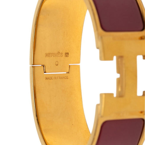 Clic Clac H Bracelet Enamel and Gold Mini