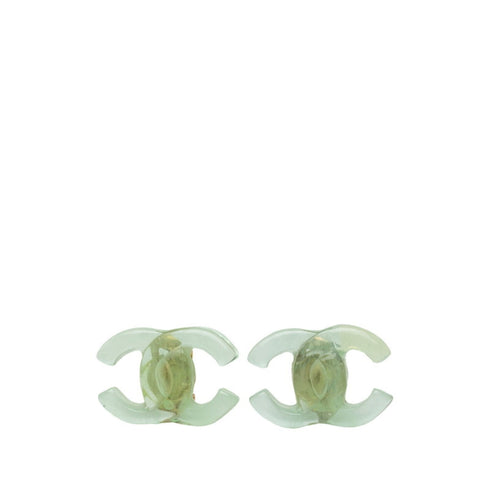 CC Logo Clip-On Earrings Gold-Tone Metal