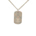 CC Logo Chain Pendant Necklace Silver-Tone Metal