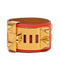 Collier de Chien Bracelet Epsom Leather Orange Red