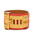 Collier de Chien Bracelet Epsom Leather Orange Red
