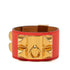 Collier de Chien Bracelet Epsom Leather Orange Red