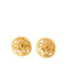 CC Logo Round Clip-On Earrings Metal Gold-Tone Metal