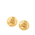 CC Logo Round Clip-On Earrings Metal Gold-Tone Metal