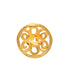 CC Logo Round Clip-On Earrings Metal Gold-Tone Metal