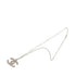 CC Logo Chain Pendant Necklace Silver-Tone Metal
