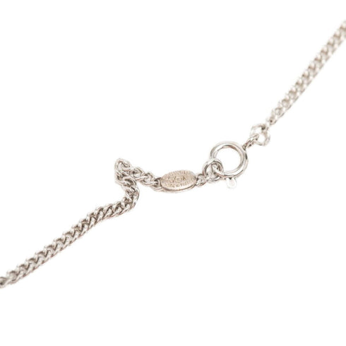 CC Logo Chain Pendant Necklace Silver-Tone Metal