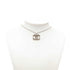 CC Logo Chain Pendant Necklace Silver-Tone Metal