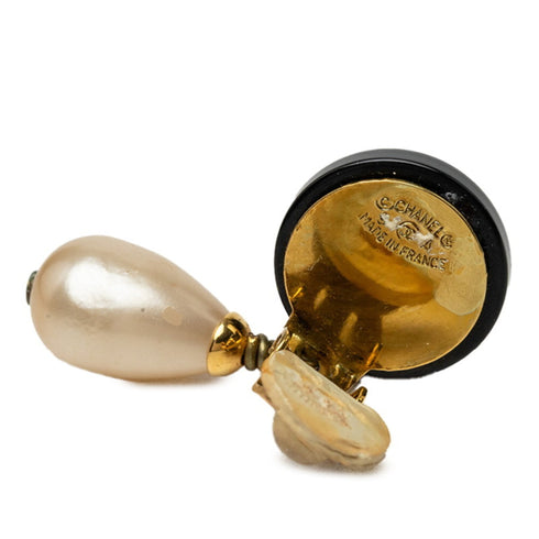 CC Logo Clip-On Earrings Metal Gold-Tone Metal