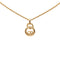 Double Circle Pendant Necklace Gold