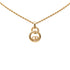 Double Circle Pendant Necklace Gold