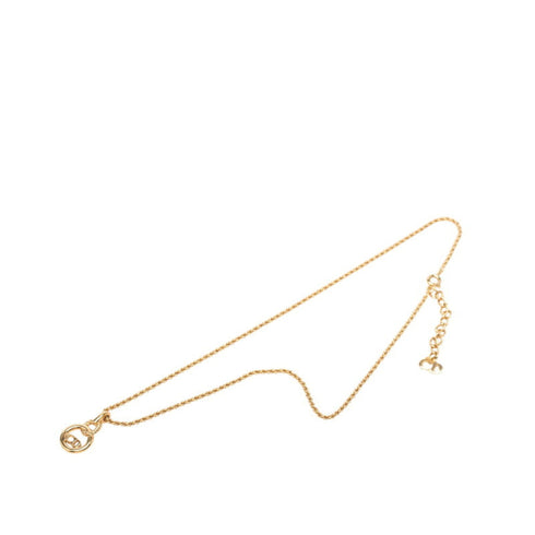Double Circle Pendant Necklace Gold