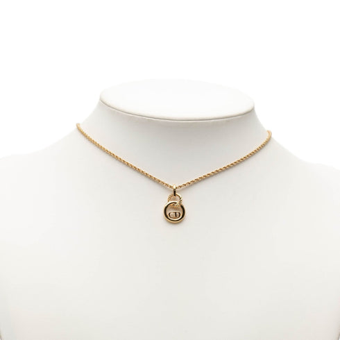 Double Circle Pendant Necklace Gold