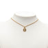 Double Circle Pendant Necklace Gold