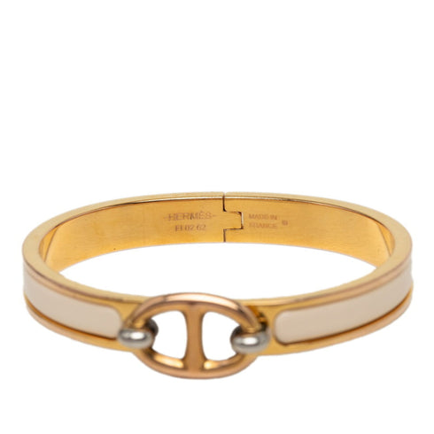 Mini Click Chaine D'Ancre Bracelet Pink Gold Cream and Ivory Plated