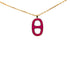 Chaine d'Ancre Iliad Pendant Necklace Gold Plated Pink Tones