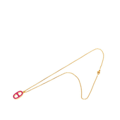 Chaine d'Ancre Iliad Pendant Necklace Gold Plated Pink Tones