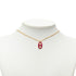 Chaine d'Ancre Iliad Pendant Necklace Gold Plated Pink Tones