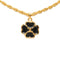CC Logo Chain Clover Pendant Necklace Metal