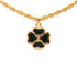 CC Logo Chain Clover Pendant Necklace Metal